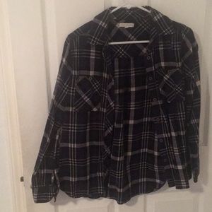 Pacsun LA Hearts Navy Blue Flannel